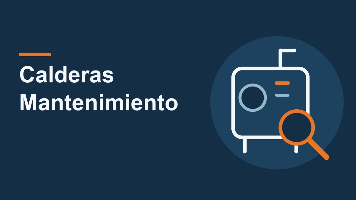 Caldera conceptual acompañada de una lupa para representar la revisión de mantenimiento.