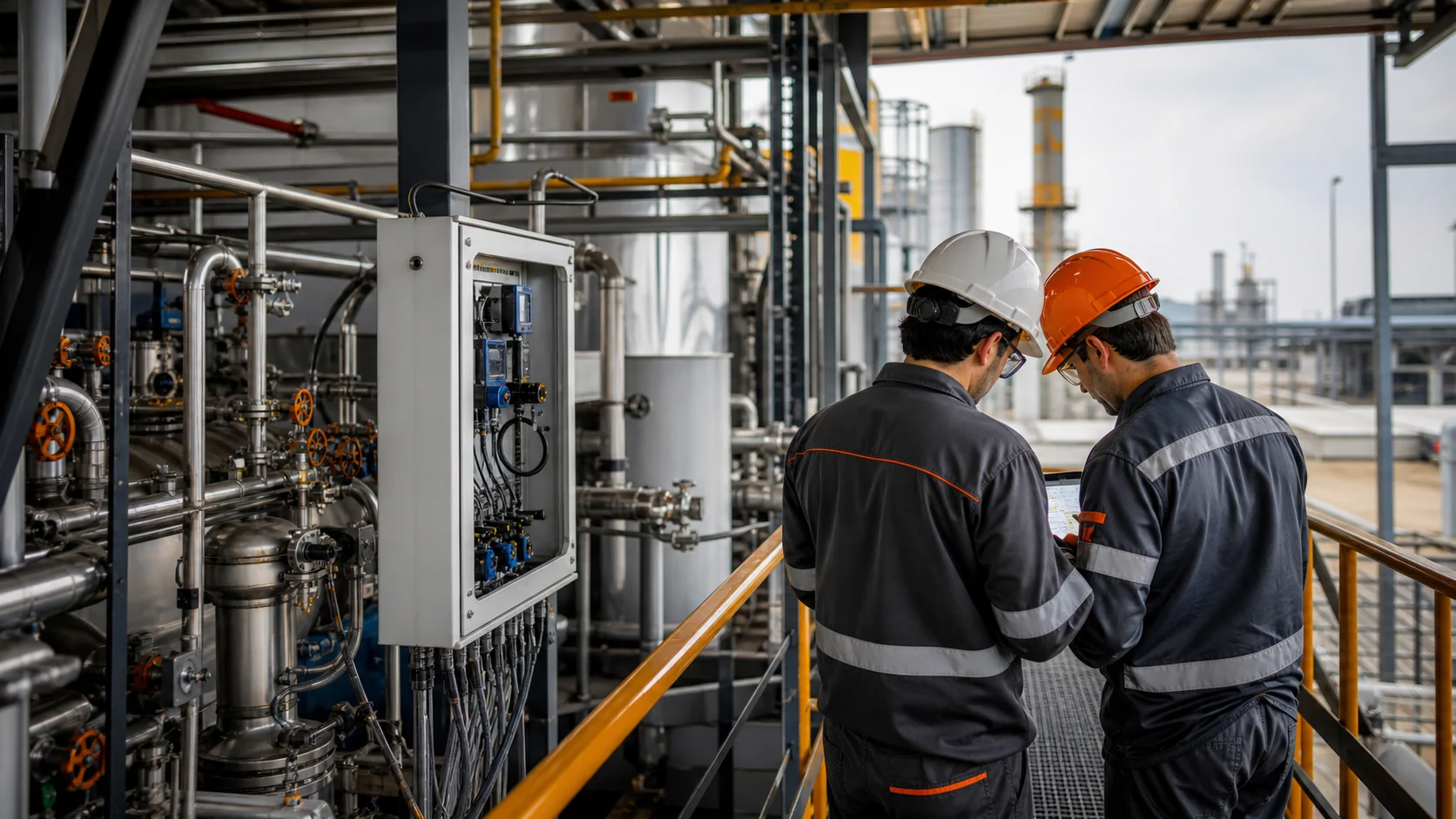 Aplicaciones industriales de ingeniería, instrumentación y control en planta