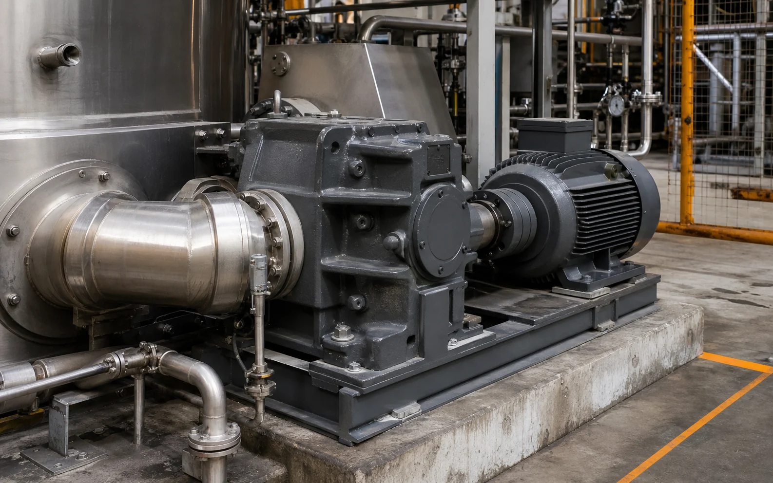 Accionamiento y reductor industrial para proceso de planta aceitera