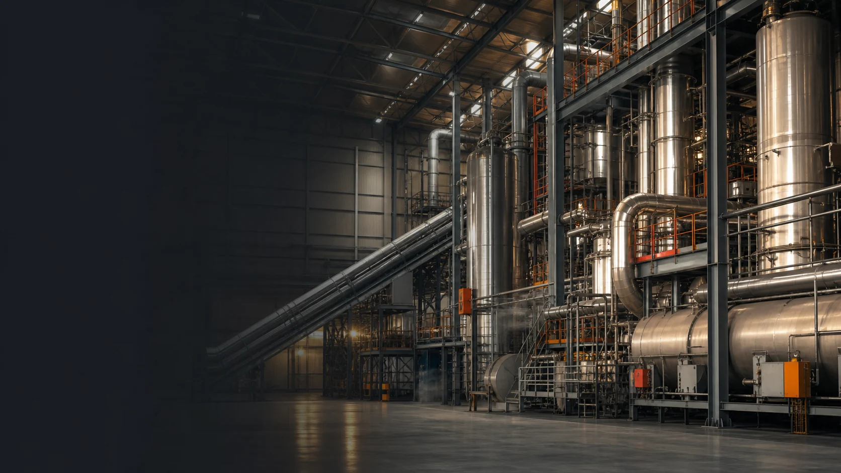 Planta industrial de proceso para azúcar y alcohol